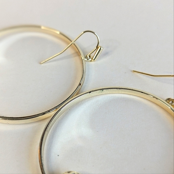 Kendra Scott Elora Open Circle Dangle Hoop Earrings Multi Colored Drusy - Picture 8 of 11